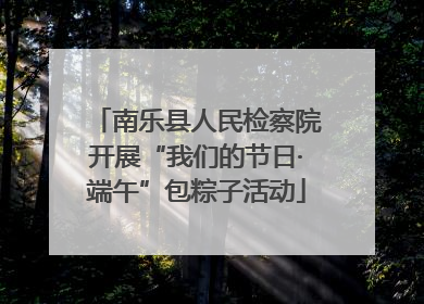 南乐县人民检察院开展“我们的节日·端午”包粽子活动