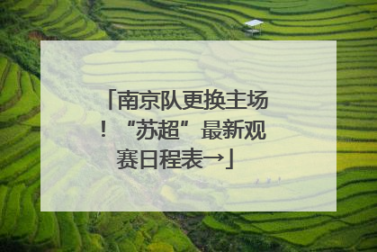 南京队更换主场！“苏超”最新观赛日程表→