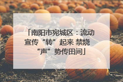 南阳市宛城区：流动宣传“转”起来 禁烧“声”势传田间