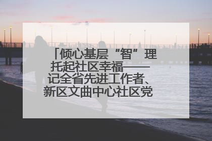 倾心基层“智”理 托起社区幸福——记全省先进工作者、新区文曲中心社区党委书记董世弘