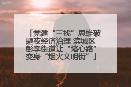 党建“三找”思维破题夜经济治理 滨城区彭李街道让“堵心路”变身“烟火文明街”