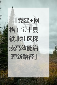 党建+网格！宝丰县铁北社区探索高效能治理新路径