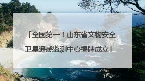 全国第一！山东省文物安全卫星遥感监测中心揭牌成立