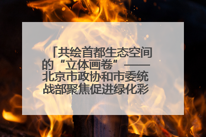 共绘首都生态空间的“立体画卷”——北京市政协和市委统战部聚焦促进绿化彩化美化生态空间建设联合协商议政