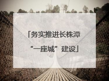 务实推进长株潭“一座城”建设