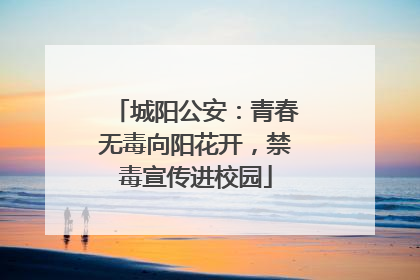 城阳公安：青春无毒向阳花开，禁毒宣传进校园