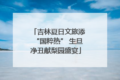 吉林夏日文旅添“国粹热” 生旦净丑献梨园盛宴