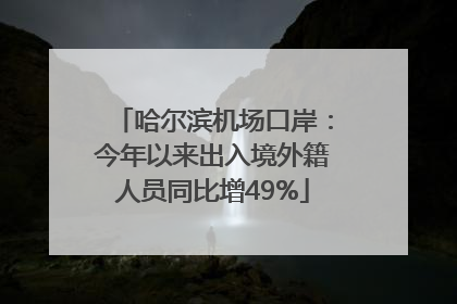 哈尔滨机场口岸：今年以来出入境外籍人员同比增49%