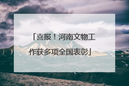 喜报！河南文物工作获多项全国表彰