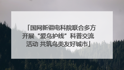 国网新疆电科院联合多方开展“爱鸟护线”科普交流活动 共筑鸟类友好城市