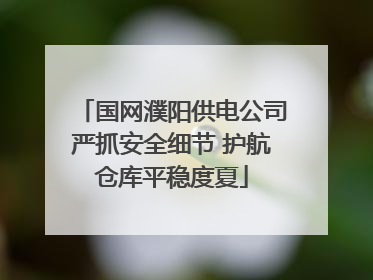 国网濮阳供电公司严抓安全细节 护航仓库平稳度夏