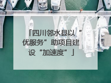 四川邻水县以“优服务”助项目建设“加速度”