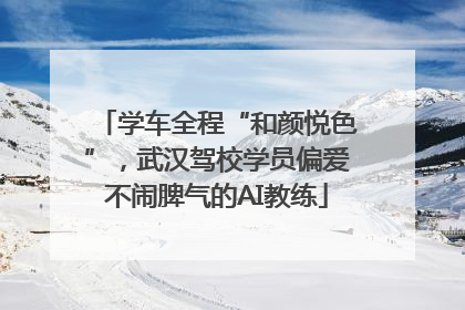 学车全程“和颜悦色”，武汉驾校学员偏爱不闹脾气的AI教练