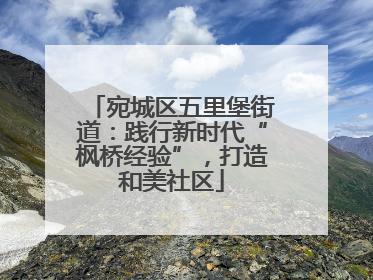 宛城区五里堡街道：践行新时代“枫桥经验”，打造和美社区