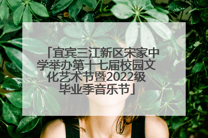 宜宾三江新区宋家中学举办第十七届校园文化艺术节暨2022级毕业季音乐节