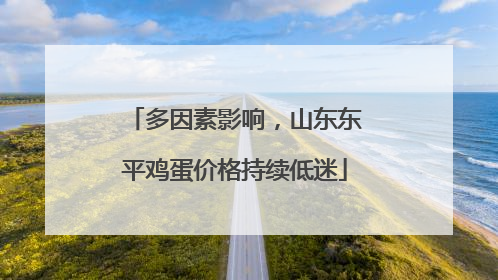 多因素影响，山东东平鸡蛋价格持续低迷
