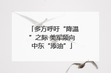 多方呼吁“降温”之际 美军频向中东“添油”