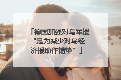 德国加强对乌军援 “是为减少对乌经济援助作铺垫”