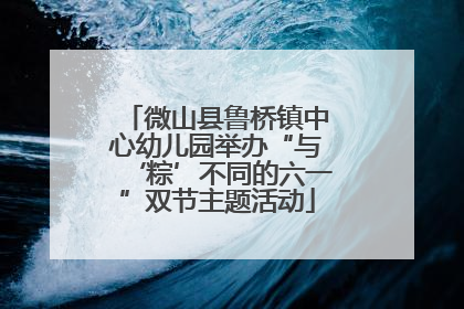 微山县鲁桥镇中心幼儿园举办“与‘粽’不同的六一”双节主题活动