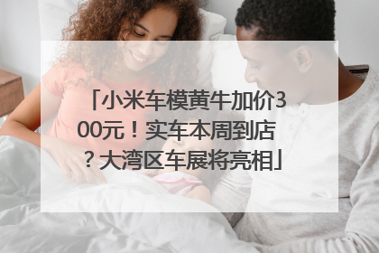 小米车模黄牛加价300元！实车本周到店？大湾区车展将亮相