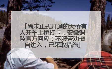 尚未正式开通的大桥有人开车上桥打卡，安徽铜陵官方回应：不服管劝擅自进入，已采取措施