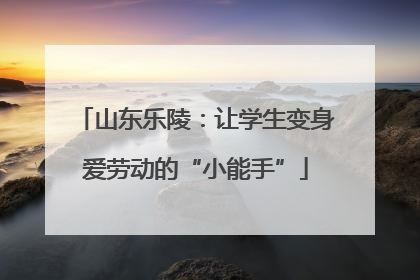 山东乐陵：让学生变身爱劳动的“小能手”