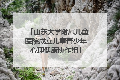 山东大学附属儿童医院成立儿童青少年心理健康协作组