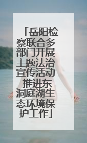 岳阳检察联合多部门开展主题法治宣传活动 推进东洞庭湖生态环境保护工作