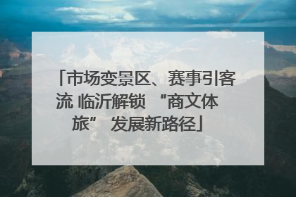 市场变景区、赛事引客流 临沂解锁 “商文体旅” 发展新路径