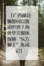 广西藤县狮舞何以舞动世界？海外华文媒体探秘“东方狮王”炼成记