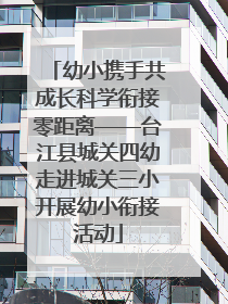 幼小携手共成长科学衔接零距离——台江县城关四幼走进城关三小开展幼小衔接活动