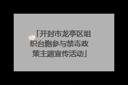 开封市龙亭区组织台胞参与禁毒政策主题宣传活动