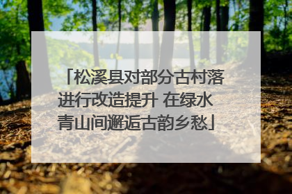 松溪县对部分古村落进行改造提升 在绿水青山间邂逅古韵乡愁