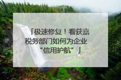 极速修复！看获嘉税务部门如何为企业“信用护航”