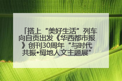 搭上“美好生活”列车向自贡出发《华西都市报》创刊30周年“与时代共振•蜀地人文主题展”5月30日开展丨美好生活有“盐”味