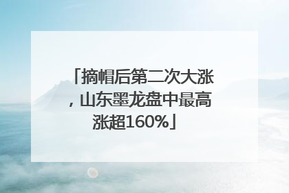 摘帽后第二次大涨，山东墨龙盘中最高涨超160%