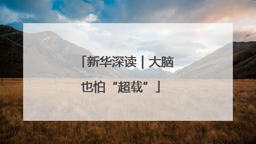 新华深读｜大脑也怕“超载”