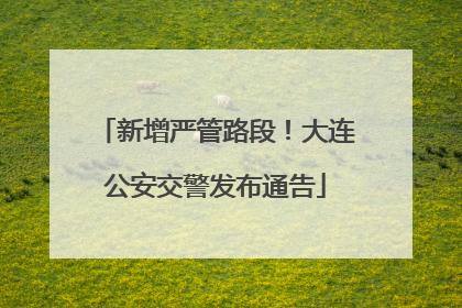新增严管路段！大连公安交警发布通告