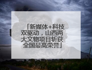 新媒体+科技双驱动，山西两大文物项目斩获全国最高荣誉
