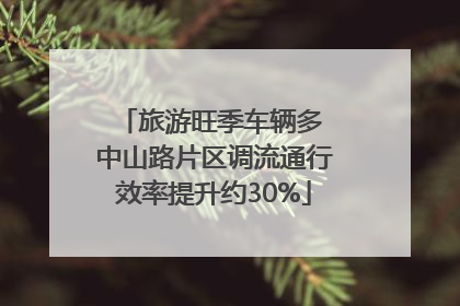 旅游旺季车辆多 中山路片区调流通行效率提升约30%
