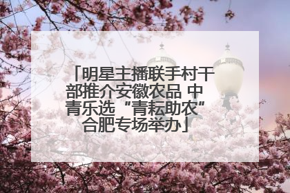 明星主播联手村干部推介安徽农品 中青乐选“青耘助农”合肥专场举办