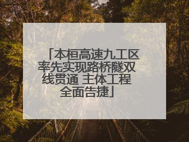 本桓高速九工区率先实现路桥隧双线贯通 主体工程全面告捷