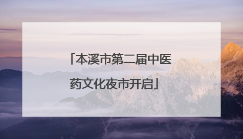 本溪市第二届中医药文化夜市开启