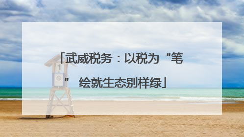 武威税务：以税为“笔” 绘就生态别样绿
