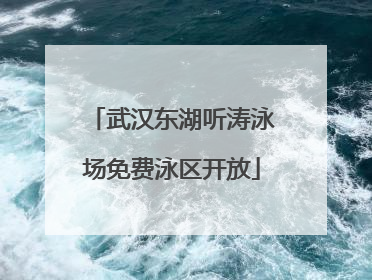武汉东湖听涛泳场免费泳区开放