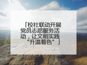校社联动开展党员志愿服务活动，让文明实践“升温着色”