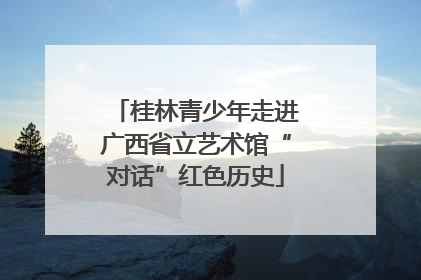 桂林青少年走进广西省立艺术馆“对话”红色历史