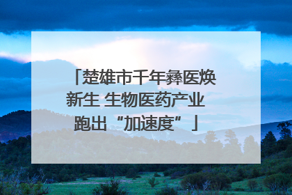 楚雄市千年彝医焕新生 生物医药产业跑出“加速度”