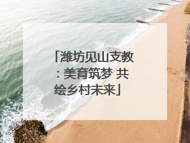 潍坊见山支教：美育筑梦 共绘乡村未来