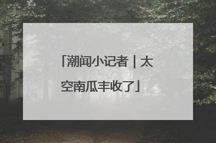 潮闻小记者｜太空南瓜丰收了